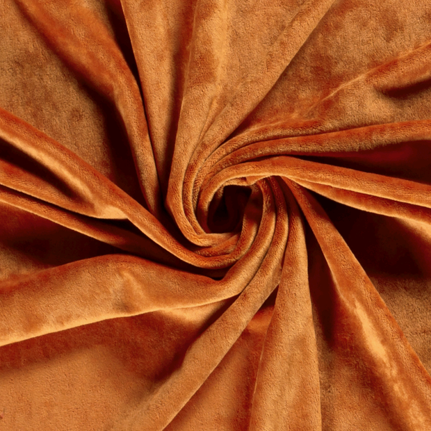 Velvet fabric Unicolour Brique