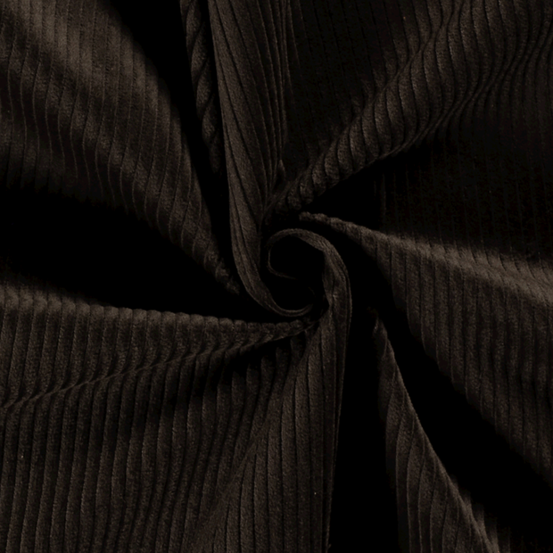 Corduroy 4.5w fabric Unicolour Dark Brown