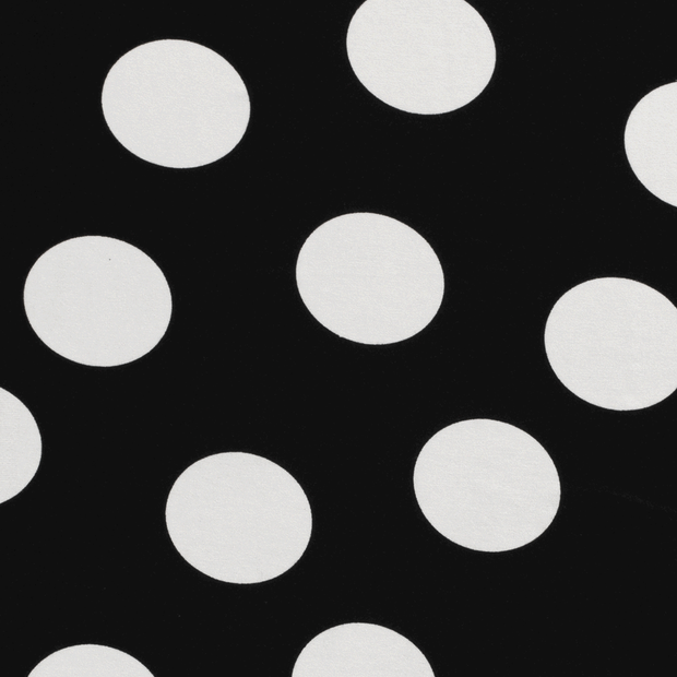 Viscose Vortex Jersey fabric Dots Black