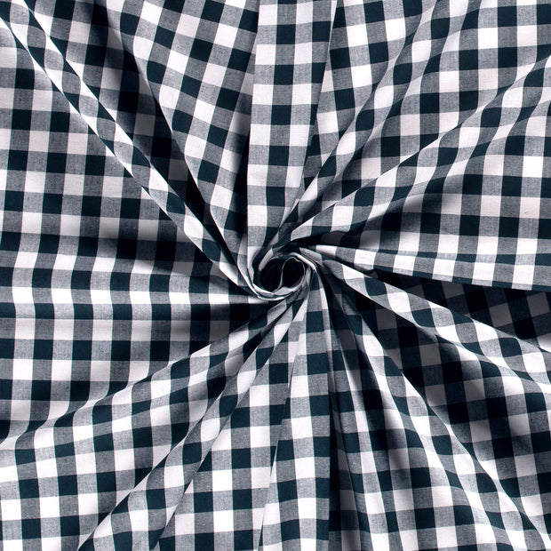 Cotton Poplin Yarn Dyed fabric Navy 