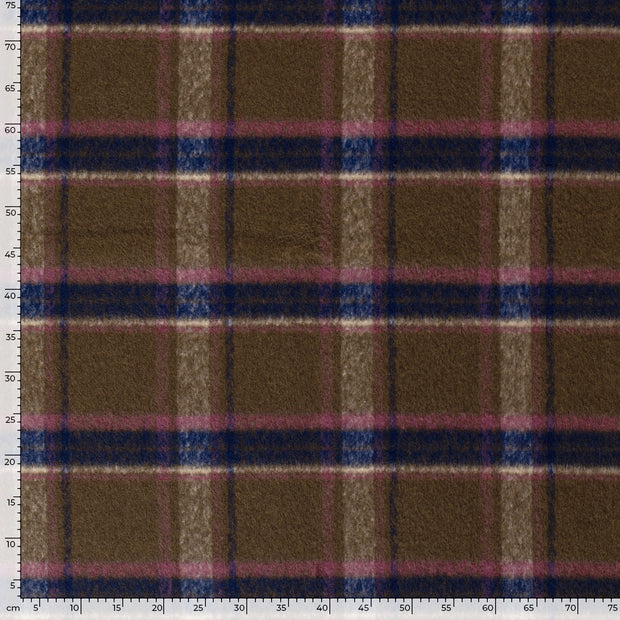 Jacquard fabric Checks Camel
