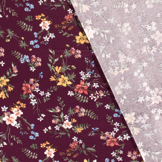 Viscose Jersey fabric Flowers printed 