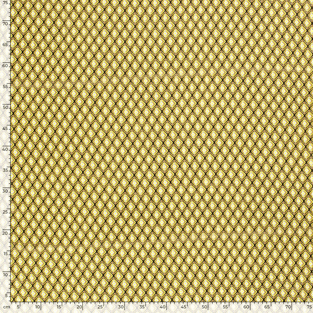 Chiffon fabric Abstract Lime Green