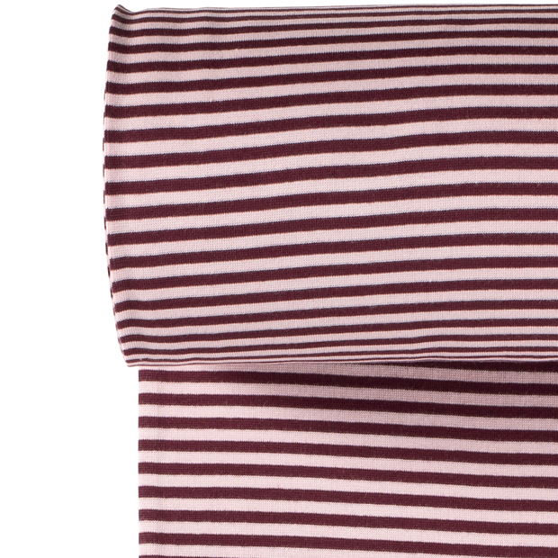 Cuff Material Yarn Dyed fabric Stripes Bordeaux