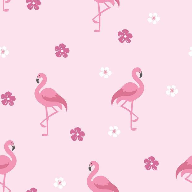 Algodón Popelina tela Flamencos Rosa claro