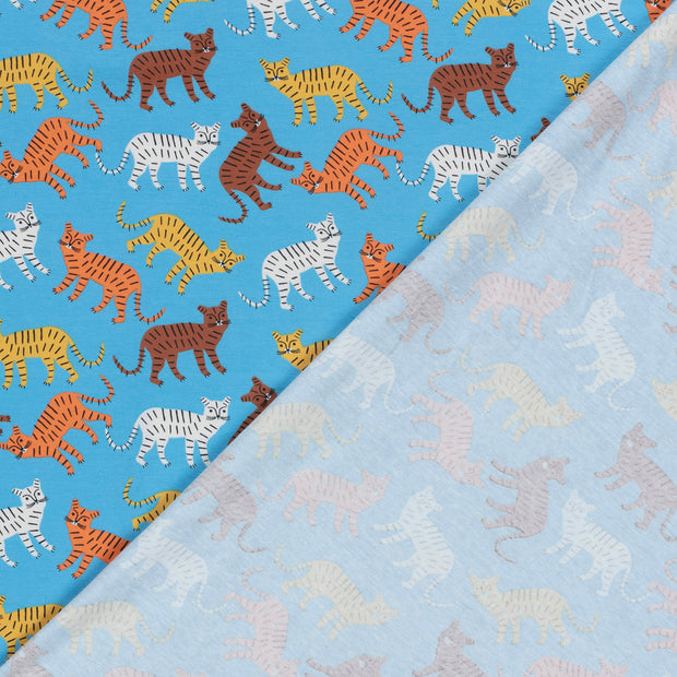 Cotton Jersey fabric Tigers printed 
