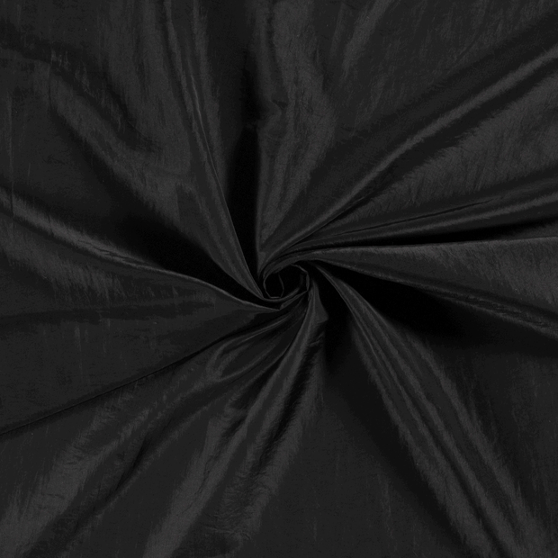 Taffeta fabric Black crushed
