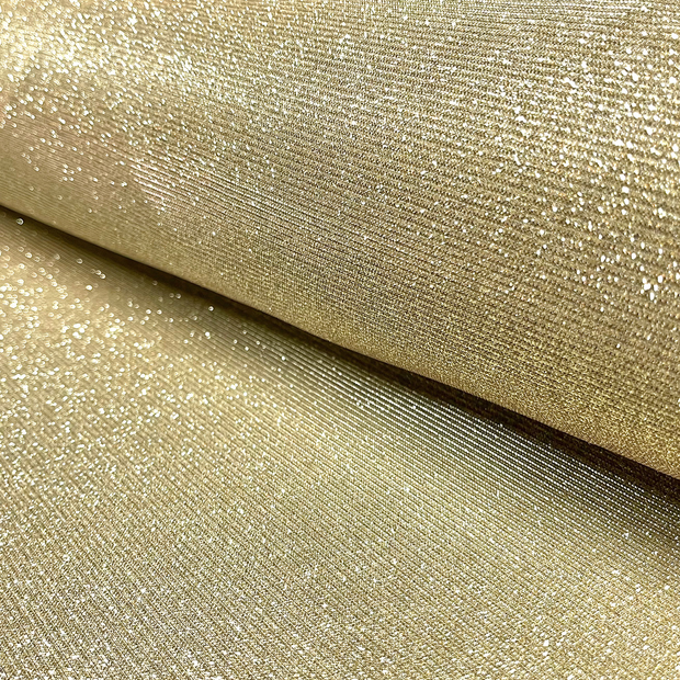 Polyester Jersey stof Effen Goud