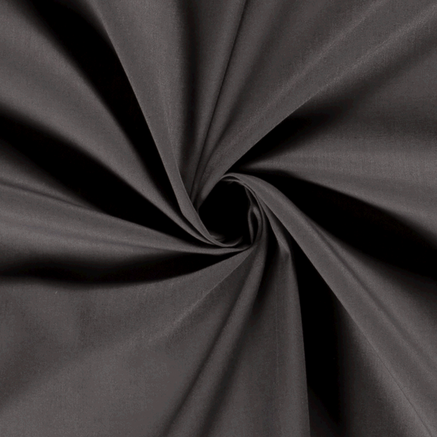 Cotton Poplin fabric Unicolour Dark Grey
