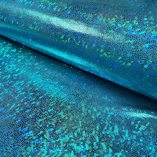 Lamé fabric Snakes Aqua
