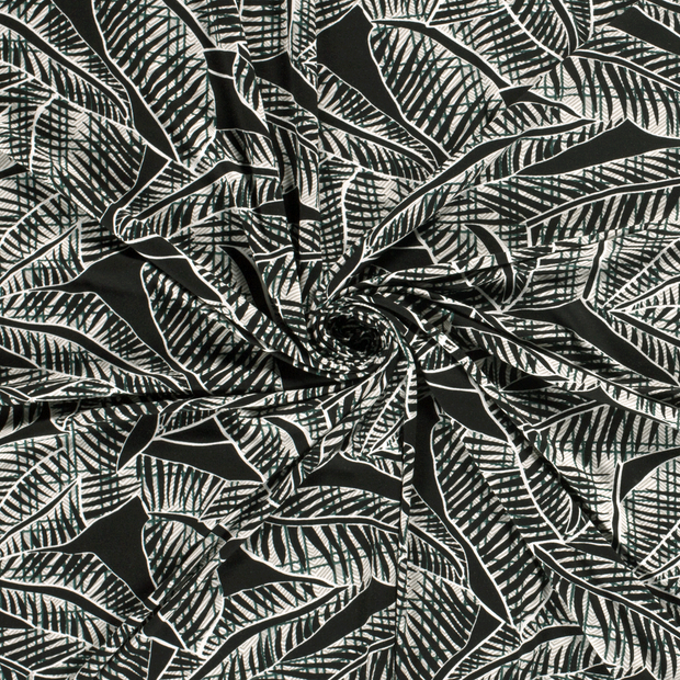 Viscose Jersey fabric Khaki Green printed 