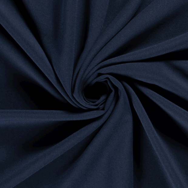 Moss Crêpe fabric Unicolour Indigo