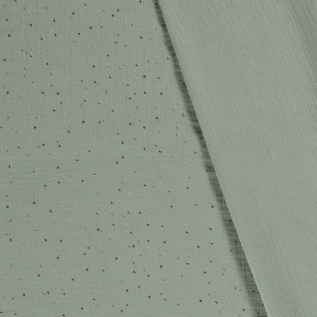 Muslin fabric Dots foiled 