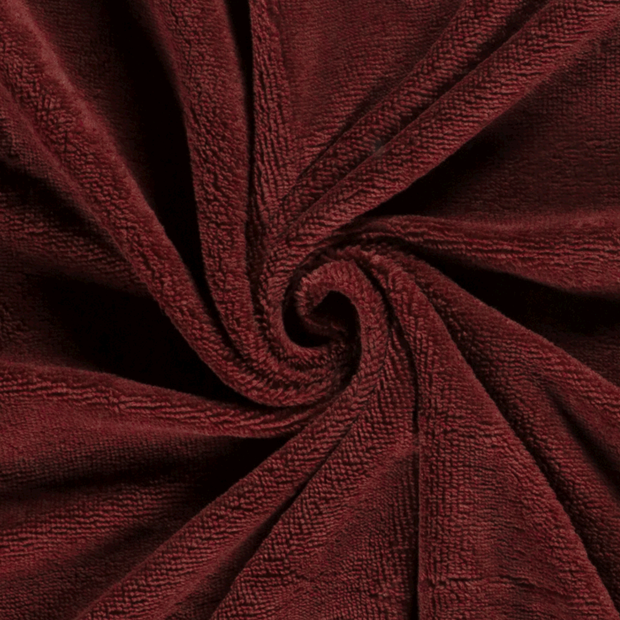 Bamboo Fleece fabric Unicolour Bordeaux