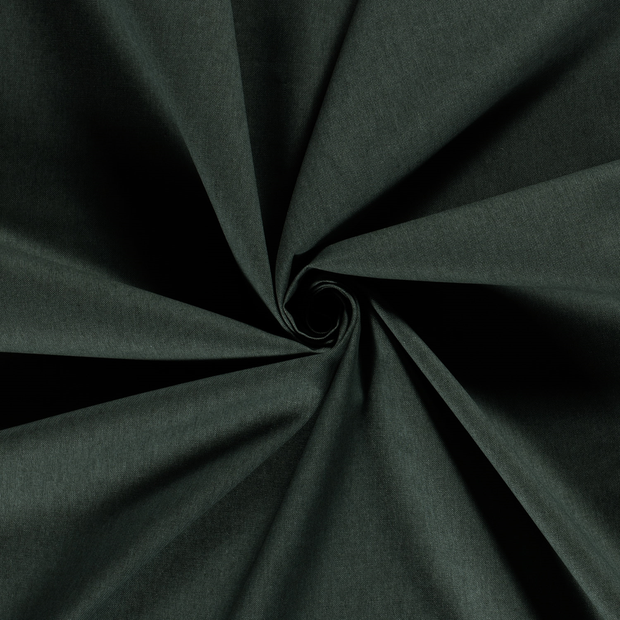 Linen Look fabric Dark Green printed 