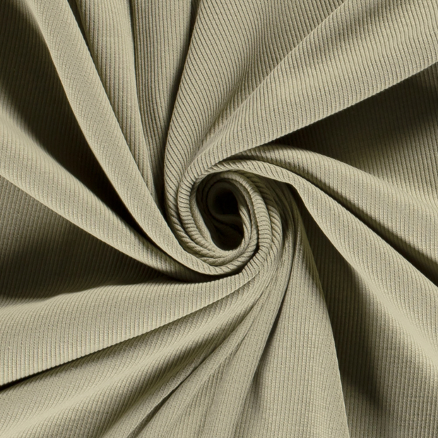 Rib Jersey fabric Unicolour Olive Green