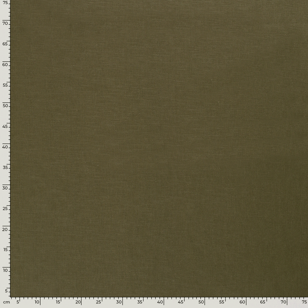 Ramie Linen fabric Unicolour Khaki Green