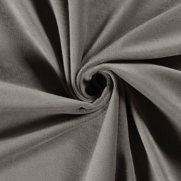 Nicky velours fabric Unicolour Grey