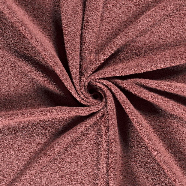 Terry Towelling fabric Old Pink 
