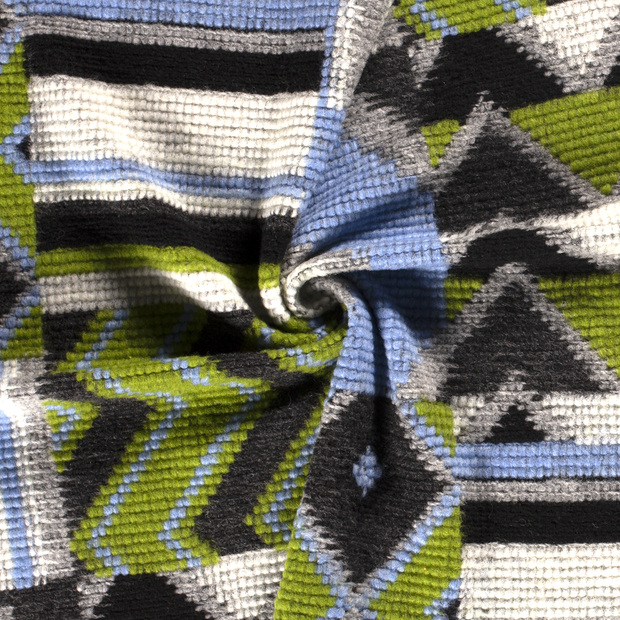 Heavy Knit fabric Black brushed 