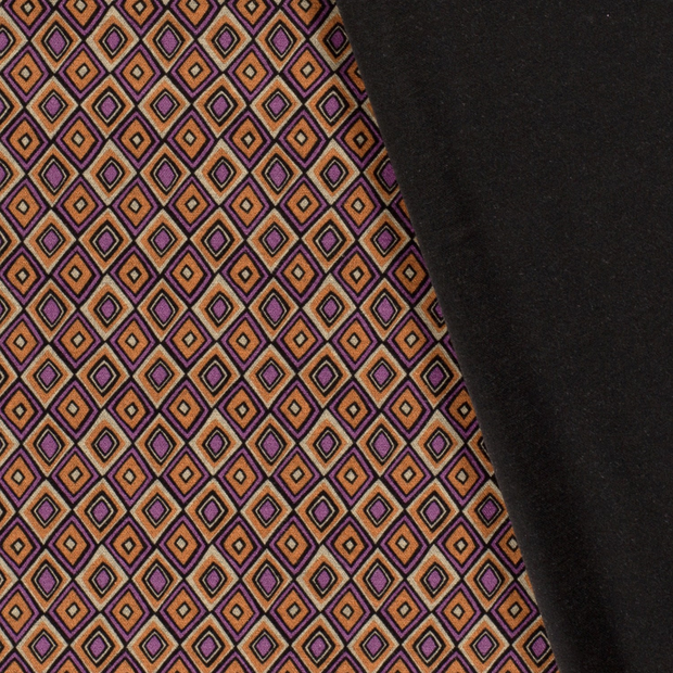Poly Viscose Jersey fabric Diamonds discharge printed 
