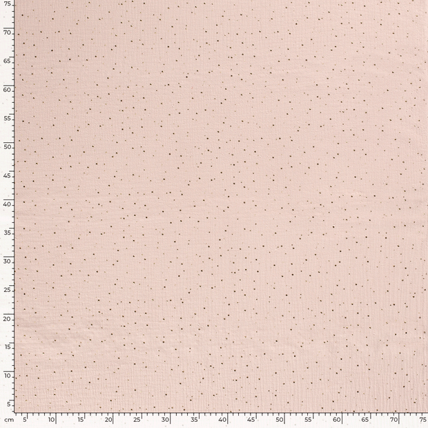 Muslin fabric Dots Light Pink