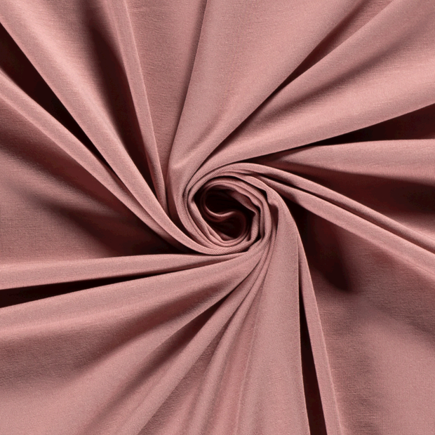 Bamboo Jersey fabric Unicolour Old Pink