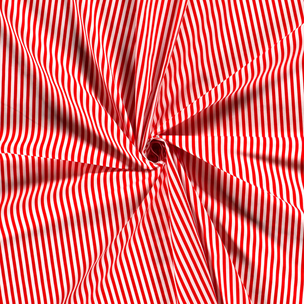 Algodón Popelina tela Rojo estampado 