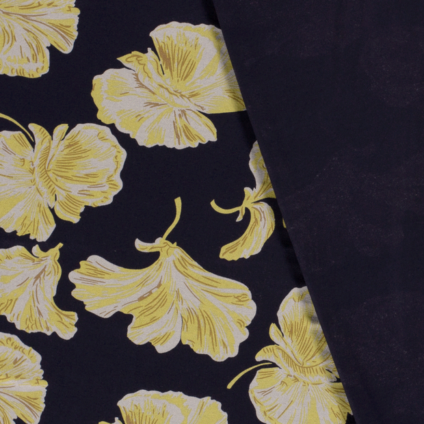 Viscose Jersey fabric Flowers discharge printed 