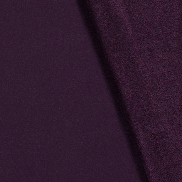 Alphen Fleece tela Unicolor Morado