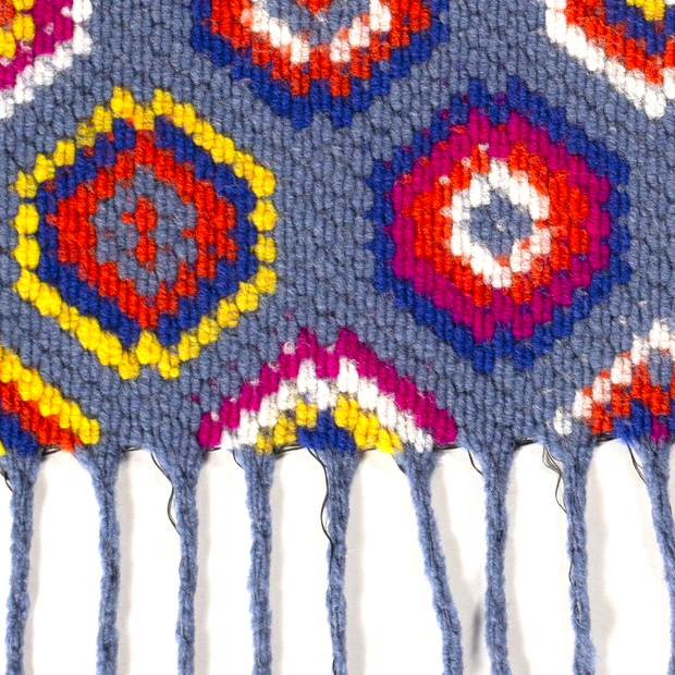 Heavy Knit fabric Abstract Aqua