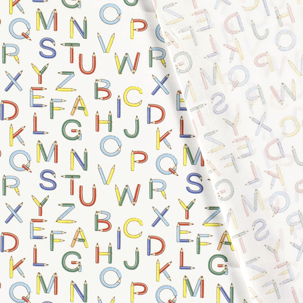 Baumwolle Popeline fabrik Buchstaben bedruckt 