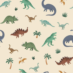 Panama bedruckt Dinosaurier