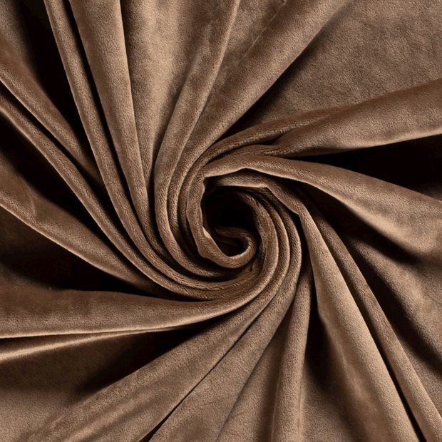 Velvet fabric Unicolour Camel