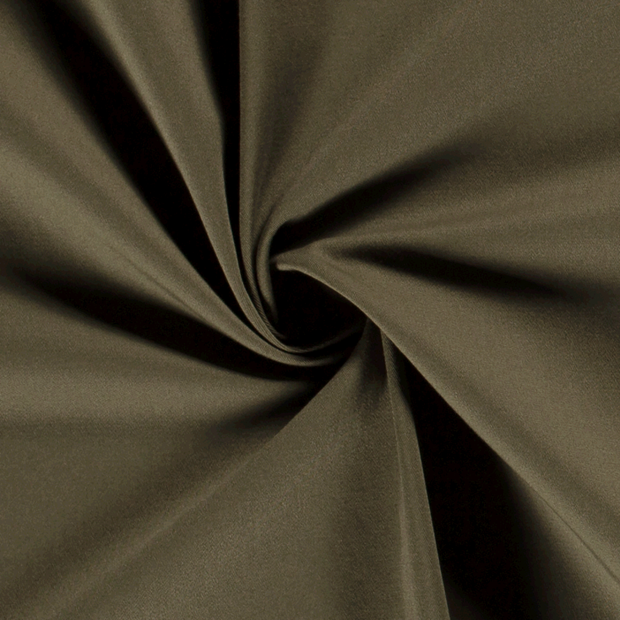 Twill Stretch fabric Unicolour Khaki Green