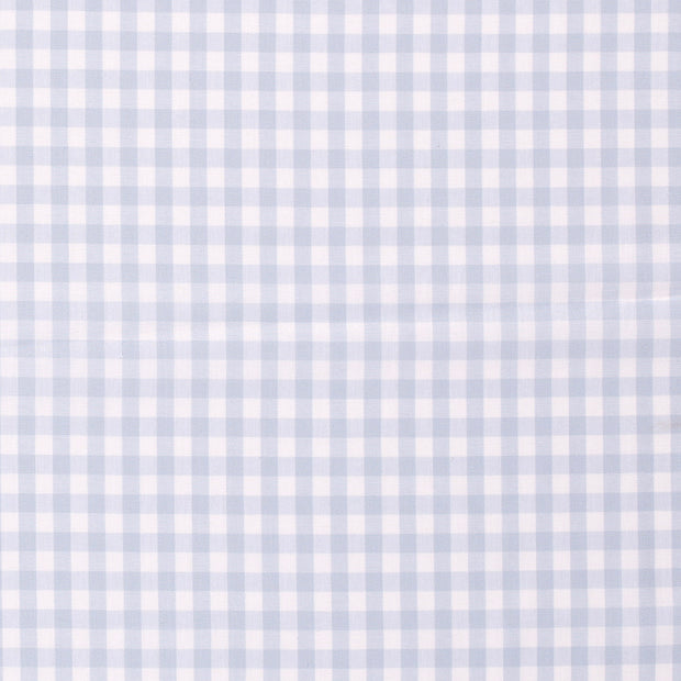 Cotton Poplin Yarn Dyed fabric Checks Baby Blue