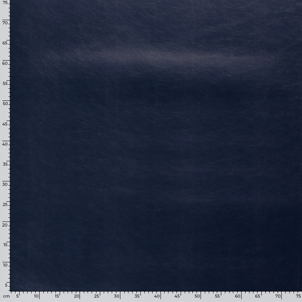 Artificial Leather fabric Unicolour Navy