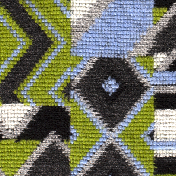 Heavy Knit fabric Abstract Black