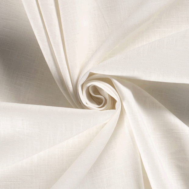 Ramie Lin tissu Unicolore Blanc cassé