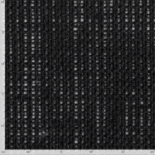 Lino puro tela Unicolor Negro