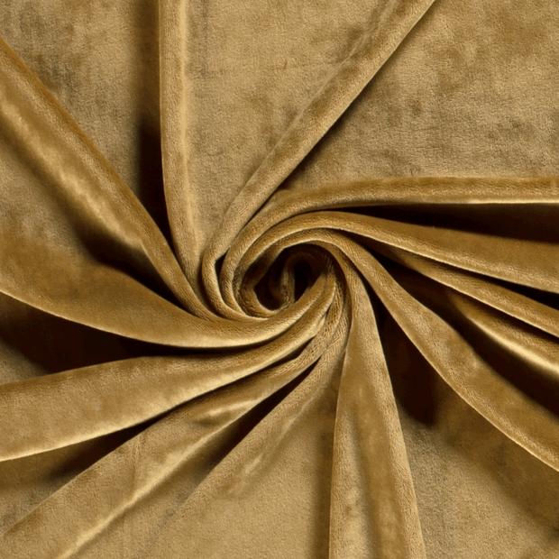 Velvet fabric Unicolour Oker