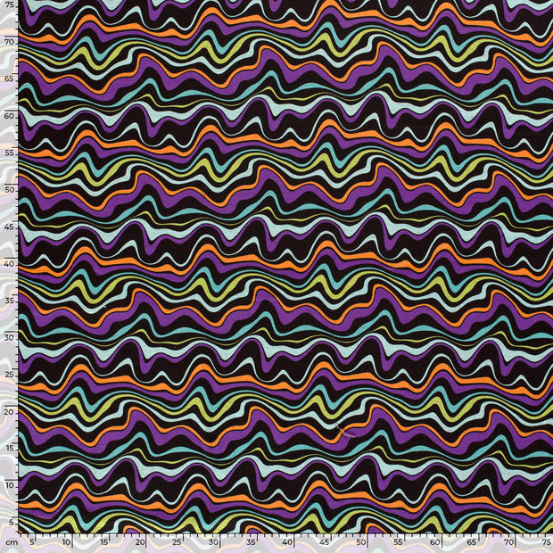 Alphen Fleece fabric Abstract printed