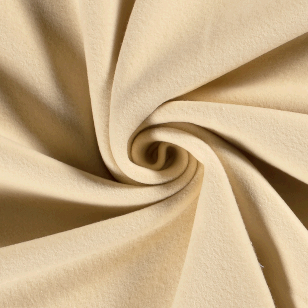 Cotton Fleece fabric Unicolour Beige