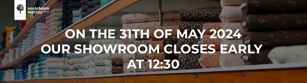 Showroom closes at 12.30 on the 31st of May