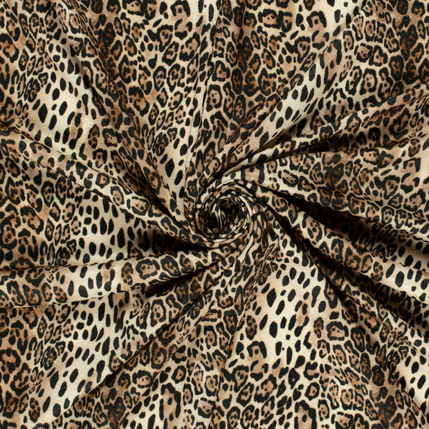 Polyester Jersey fabric Beige digital printed 
