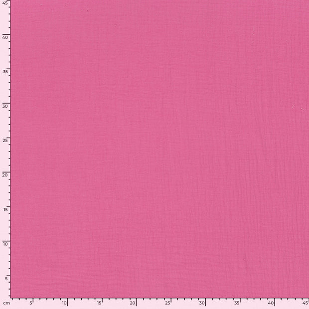 Mousseline stof Effen Fuchsia