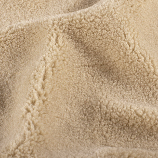 Fleece stof Effen Beige