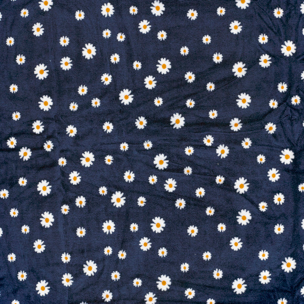 Nicky velours fabric Navy soft 