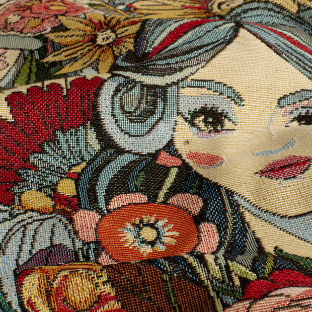 Gobelin stof Bloemen Rood