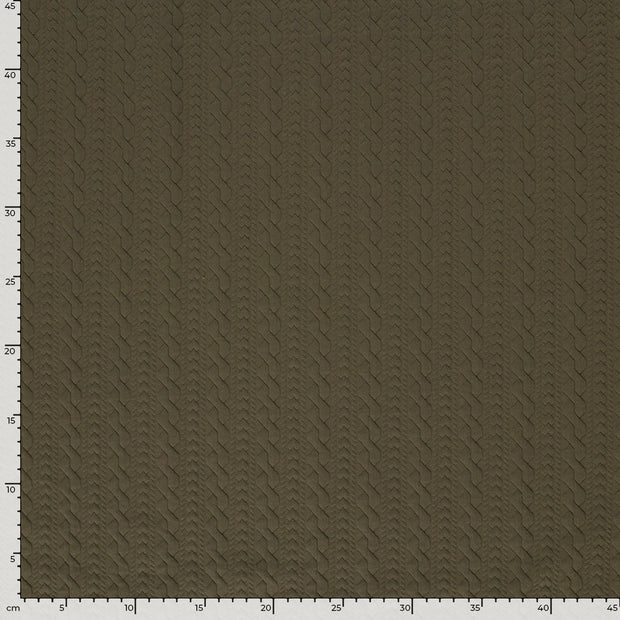 Heavy Knit tissu Torsade Vert kaki